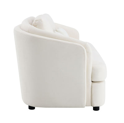 Mariko - 3 Piece Living Room Set Sofa Loveseat Chair - Beige