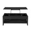 Decatur - Farmhouse Lift Top Coffee Table With Storage - Black / Ash