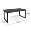 Outdoor 6 Seater Dining Set With Bench - Dark Gray / Light Gray