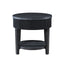 Tate - Round One Drawer End Table - Black