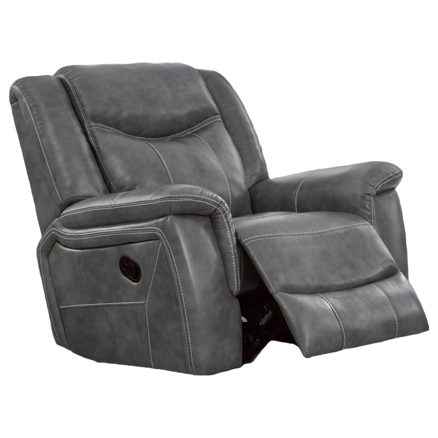 Encino - Upholstered Padded Arm Glider Recliner - Gray