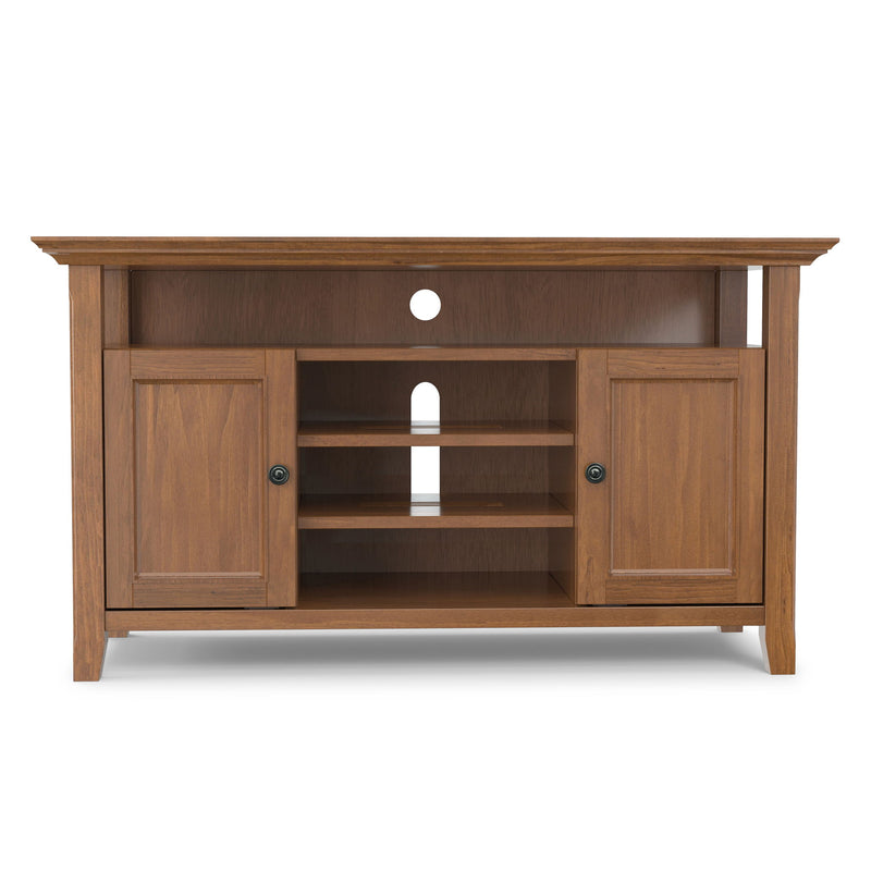 Amherst - TV Media Stand - Medium Saddle Brown