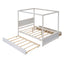 Canopy Platform Bed With Drawers, Support Slats, No Box Spring Needed