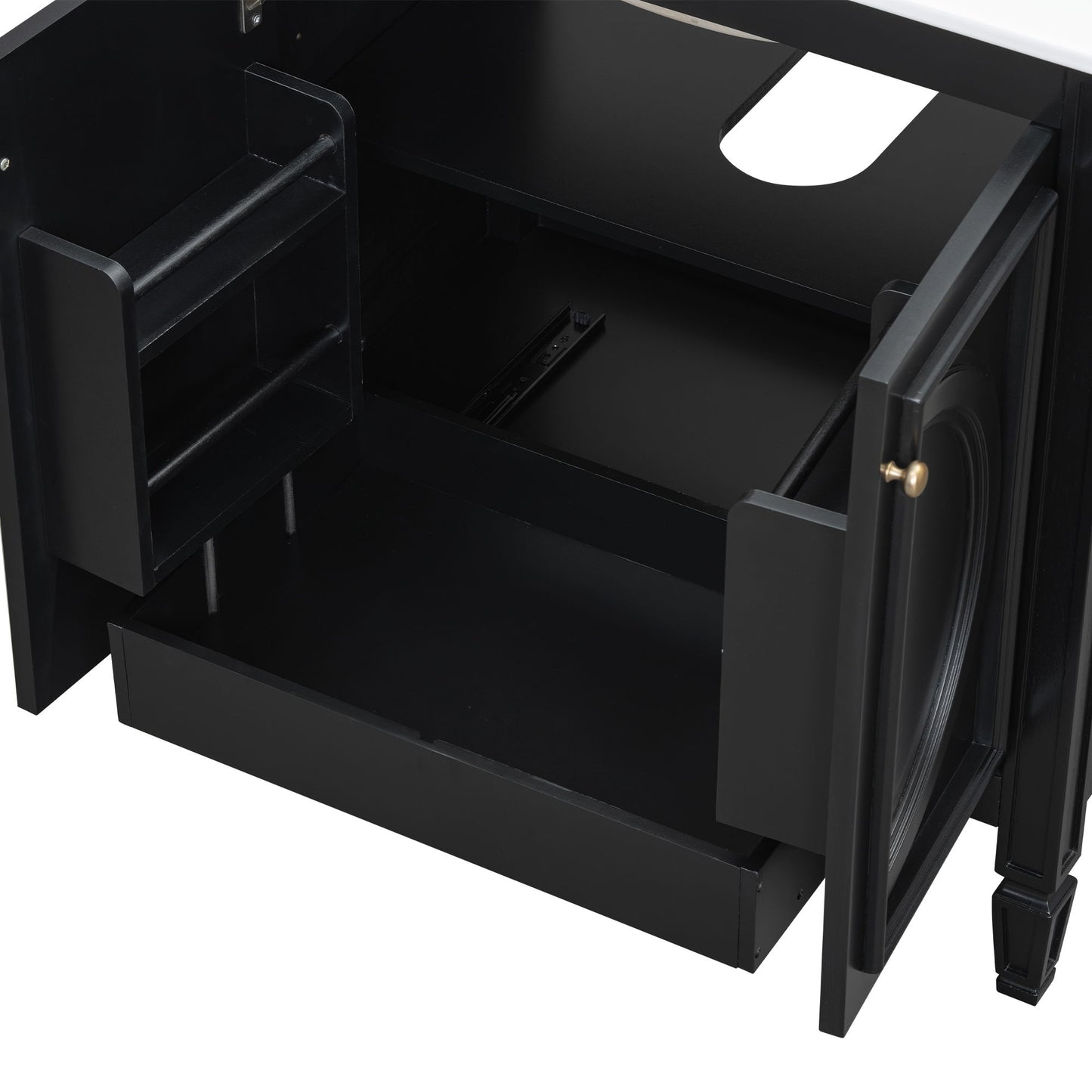 Bathroom Vanity With Sink With 2 Doors And Adjustable Shelf