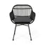 Outdoor Rattan Accent Chair With Metal Legs