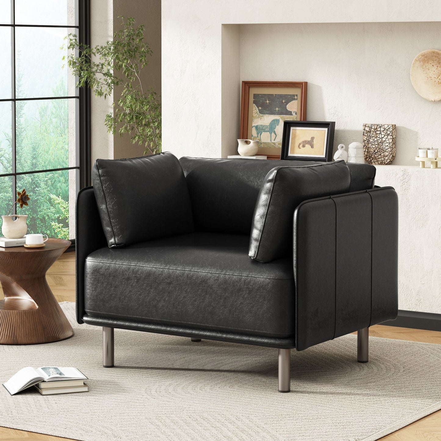 Vintage Modern Aesthetic Appeal Lounge Chair