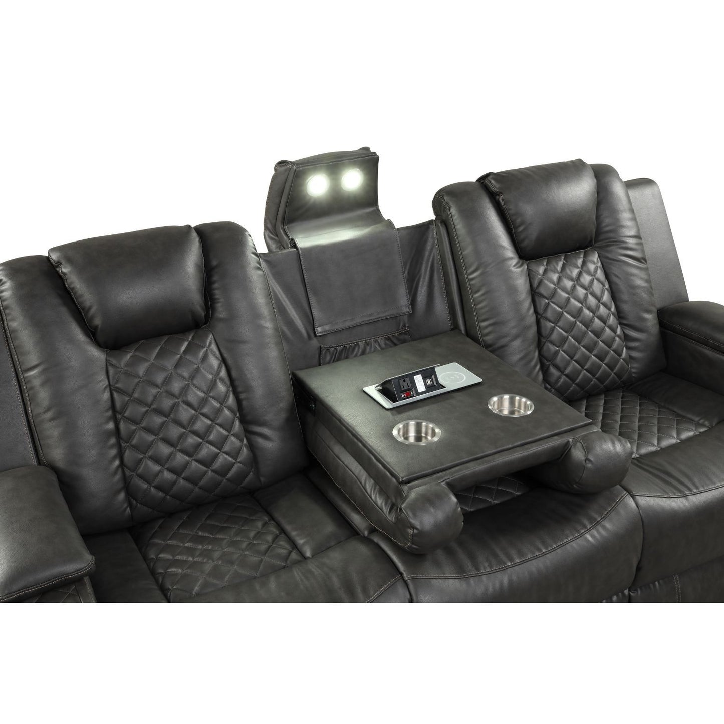 Benz - LED & Power Recliner With Adjustable Headrests And Ambient LED Lighting