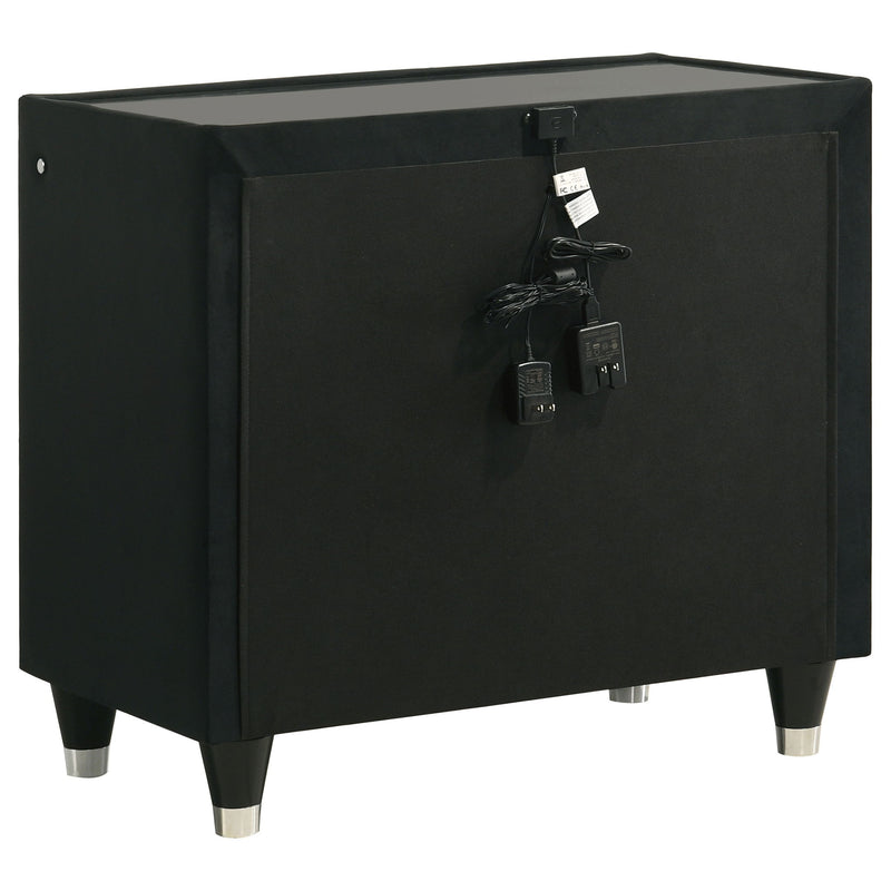 Bedroom Set With LED Lighting And Charging Nightstand