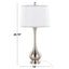 Cairo - Contemporary Table Lamp (Set of 2) - Nickel / White / Silver Trim