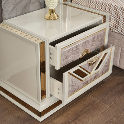 Omari - 2 Drawer Nightstand - Beige