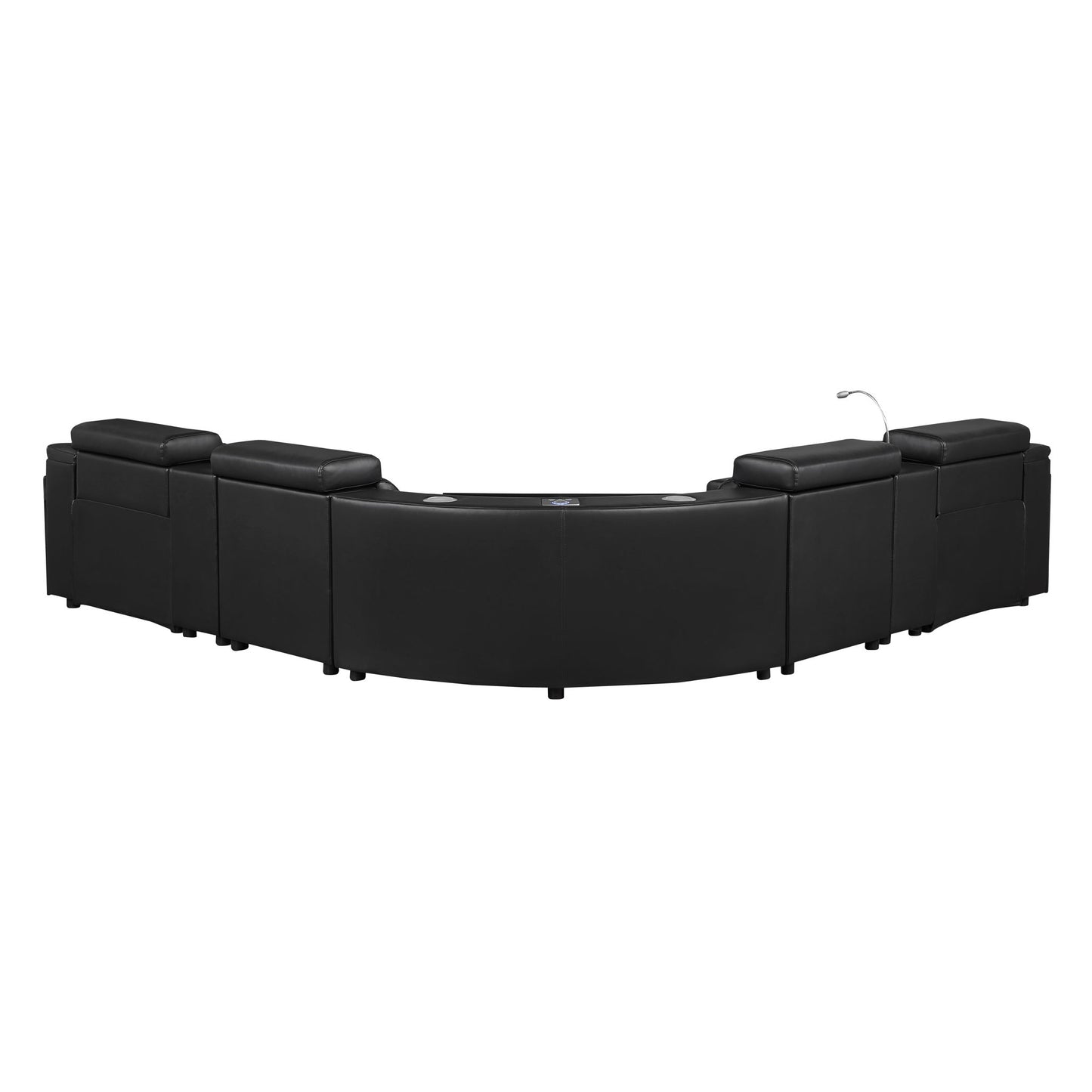 Nova - Sectional With Bluetooth Speaker, LED And Lifting Wine Cabinet