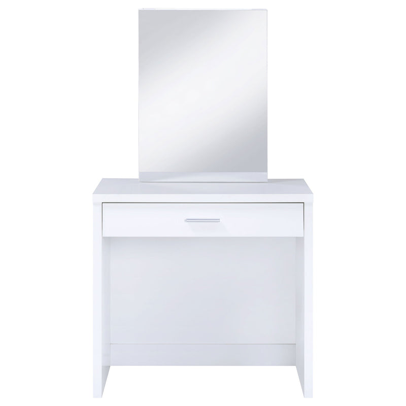 Walsh - Makeup Vanity Table With Mirror And Stool - White