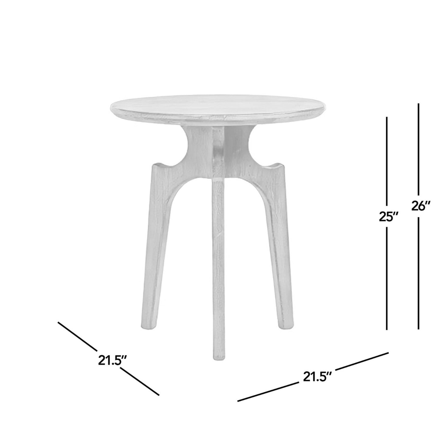 Carmel - Round Side Table - Antique Brown