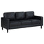 Weld 3 Piece Upholstered Track Arm Sofa Set - Black