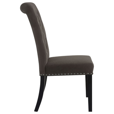 Side Chairs With Tufting Nailhead Trim (Set of 2) - Brown