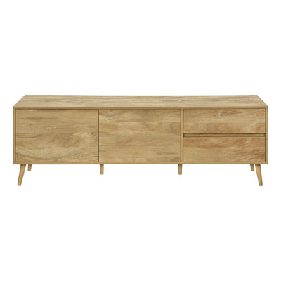 TV Stand Console With Storage Drawers And Cabinets - Walnut