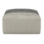 Sabella - Square Woven Outdoor / Indoor Pouf - Gray / White