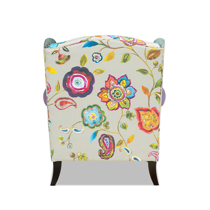 Anya - Sillón con reposabrazos decorativo tipo butaca de estilo bohemio chic