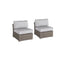 Wicker Sectional Sofa With Cushions And Table