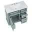 Bathroom Vanity With Sink, 2 Tip Out Drawers, Soft Close Hinges - Gray