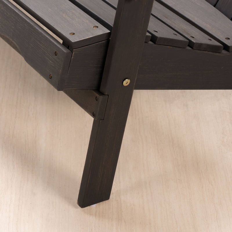 Outdoor Adirondack Rocking Loveseat With Hand Crafted Details