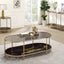 Fiorella - Marble Print Glass Table