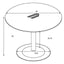 Round Dining Table With Pedestal Base - Warm Walnut