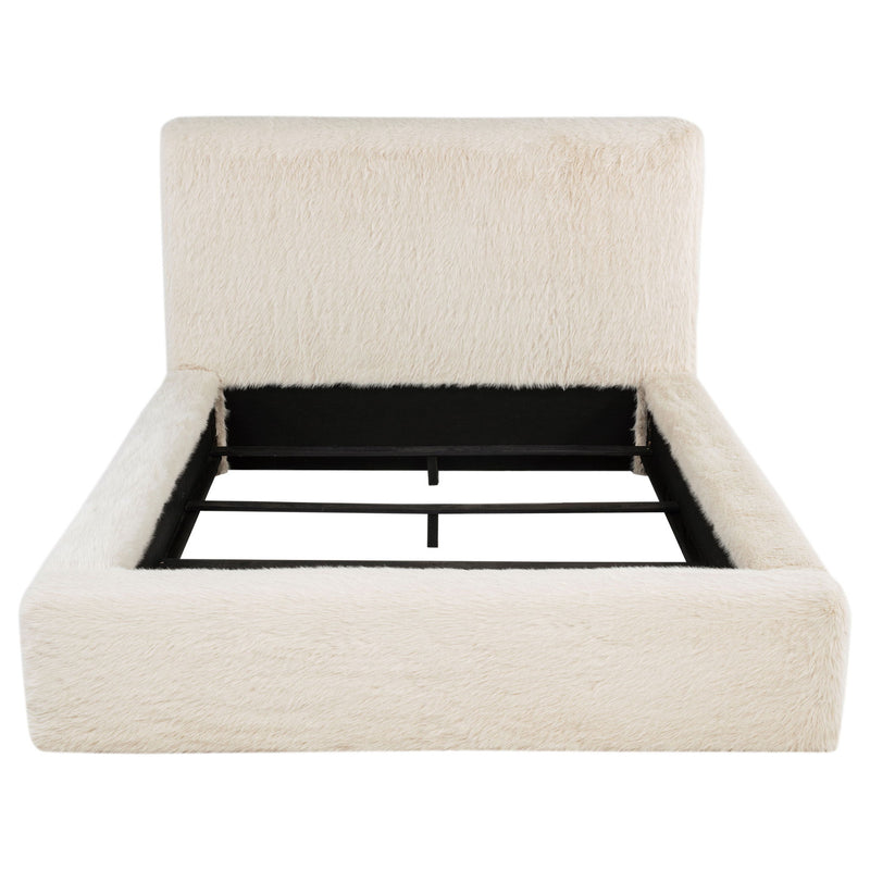 Tall Headboard Panel Bed With Padded Headboard