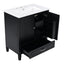 Vintage Style 30" Bathroom Vanity With Sink, Multi Functional Storage, Soft Closing Door - Black