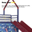 Jack - House Loft Bed With Slide And Curtain Set