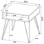 Square End Table - Brown