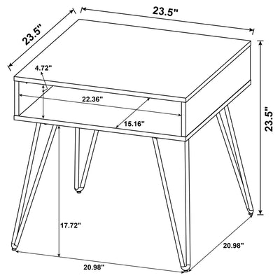 Square End Table - Brown