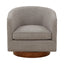 Miramar - Swivel Barrel Chair With Wooden Base