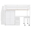 Loft Bed With Stairs, Bookshelf, Drawers, Desk & Wardrobe, Space Saving Multifunctional Furniture