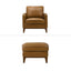 Caspar - Chair & Ottoman - Caramel