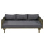 Claremont - 3 Seater Daybed Teak Acacia Wood Water Resistant Cushions