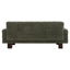 Modern Loveseat Sofa, 2 Seater With Square Arms For Living Room