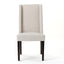 Modern Wingback Dining Chair (Set of 2) With Upholstered - Ivory