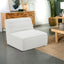 Bonnie - Upholstered Armless Chair With Channel Tufting - Ivory