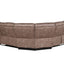 Dollum - Two Tone Nubuck Manual Recliner Sectional Sofa With USB Port Cupholder Console