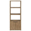 Noriega - 3 Shelf Media Tower With Open Shelves And Hidden Cabinet Storage - Mango Color