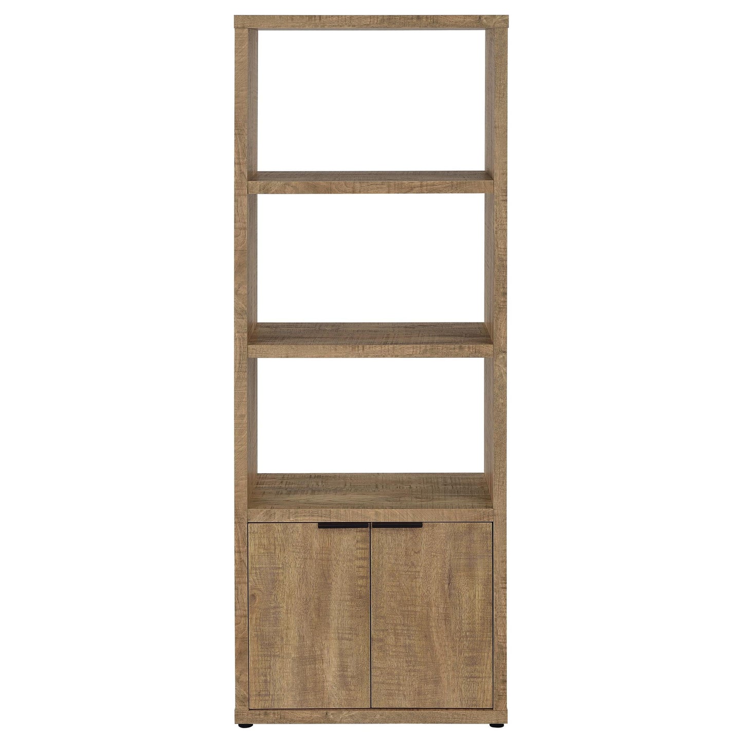 Noriega - 3 Shelf Media Tower With Open Shelves And Hidden Cabinet Storage - Mango Color