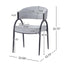 Contemporary Upholstered Dining Chairs With Metal Legs (Set of 2)