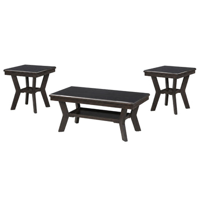 Gia - 3 Piece Occasional Set (1 Coffee & 2 End Tables) - Brown
