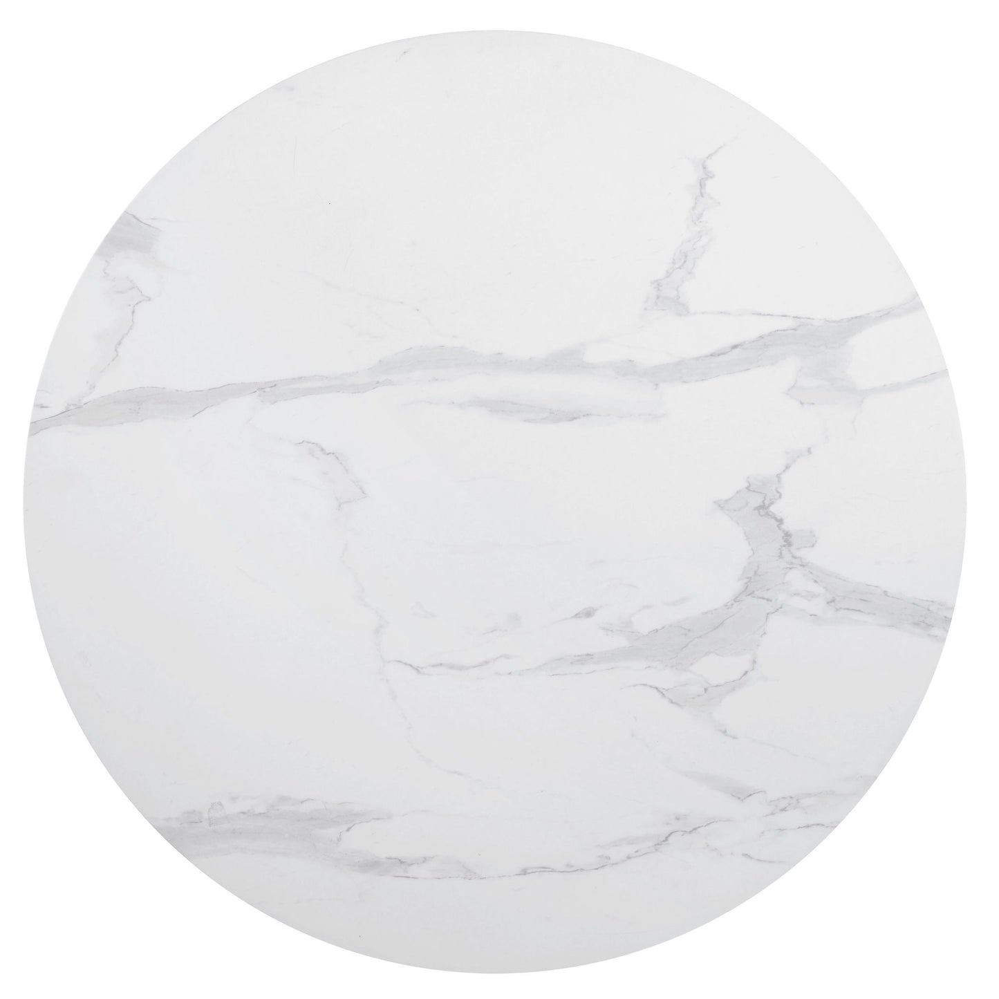 Round Dining Table With Pedestal Base - White