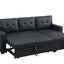 Upholstered Pull Out Sectional Sofa With Chaise