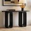 Art Sculptural Console Table With Oval Cutout Legs - Black