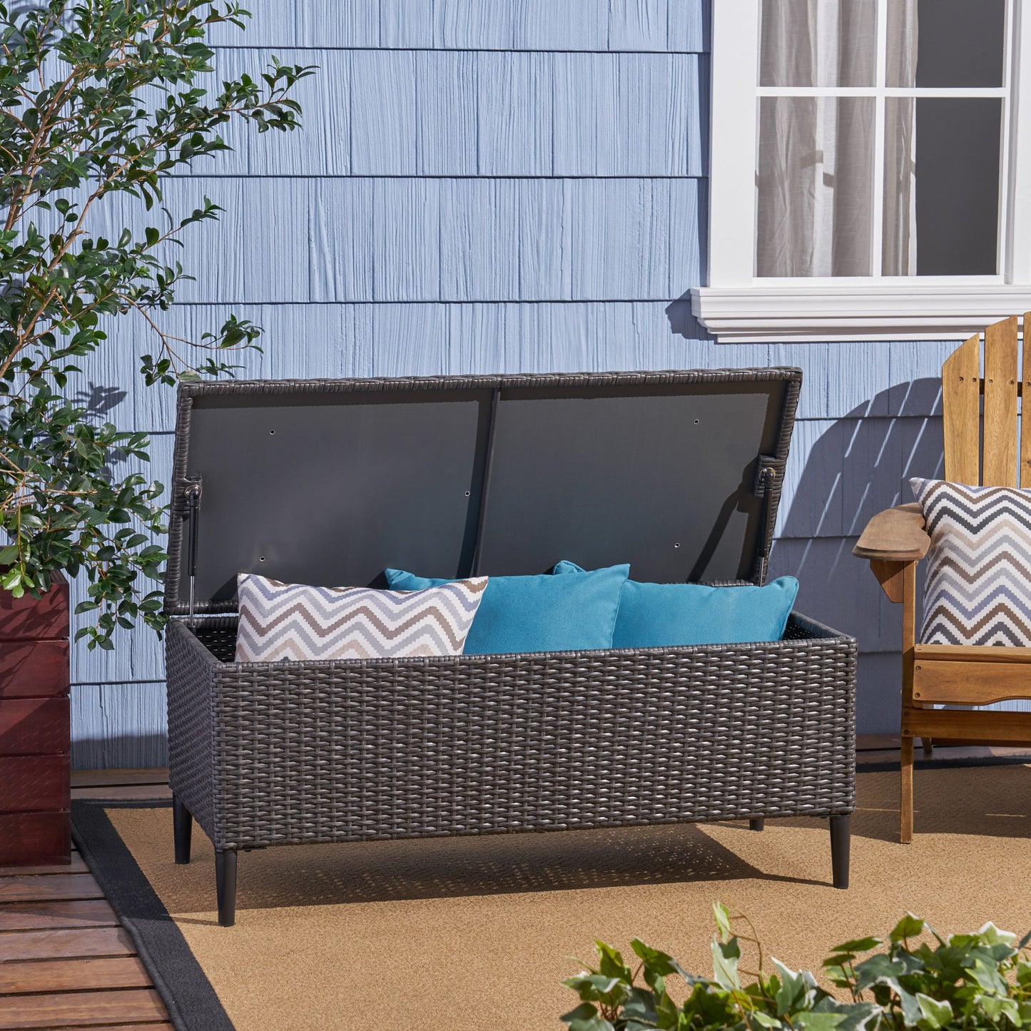 Rupert - Storage Unit Resin Wicker Outdoor