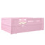 Platform Bed With Guardrail And Drawer