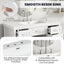 Bathroom Vanity With Sink, 2 Doors 8 Drawers, Soft Close System, Classic Design